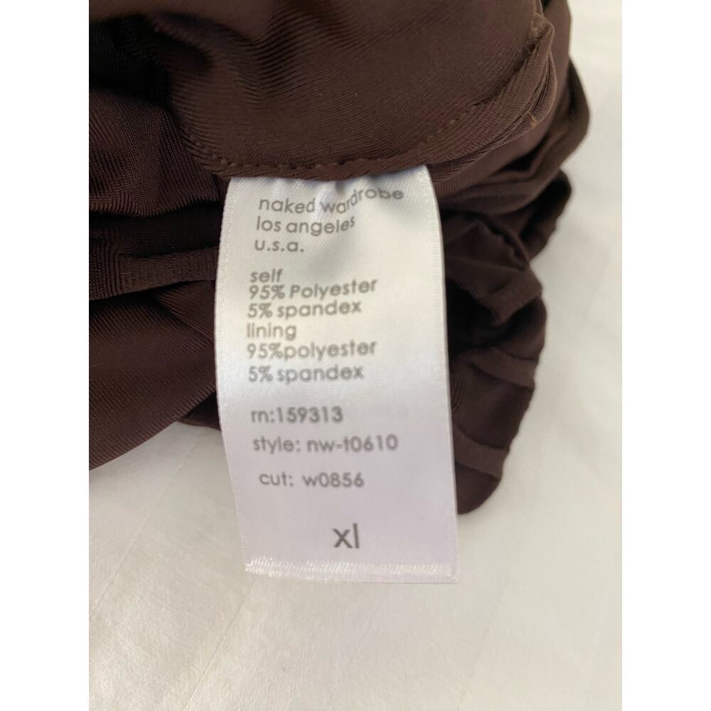 Naked Wardrobe Brown Crop Top - Picture 8 of 8